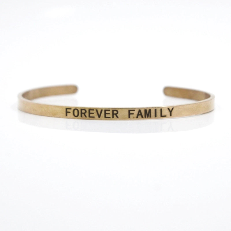 Casual Minimalist Letter Stainless Steel Cuff Bracelets