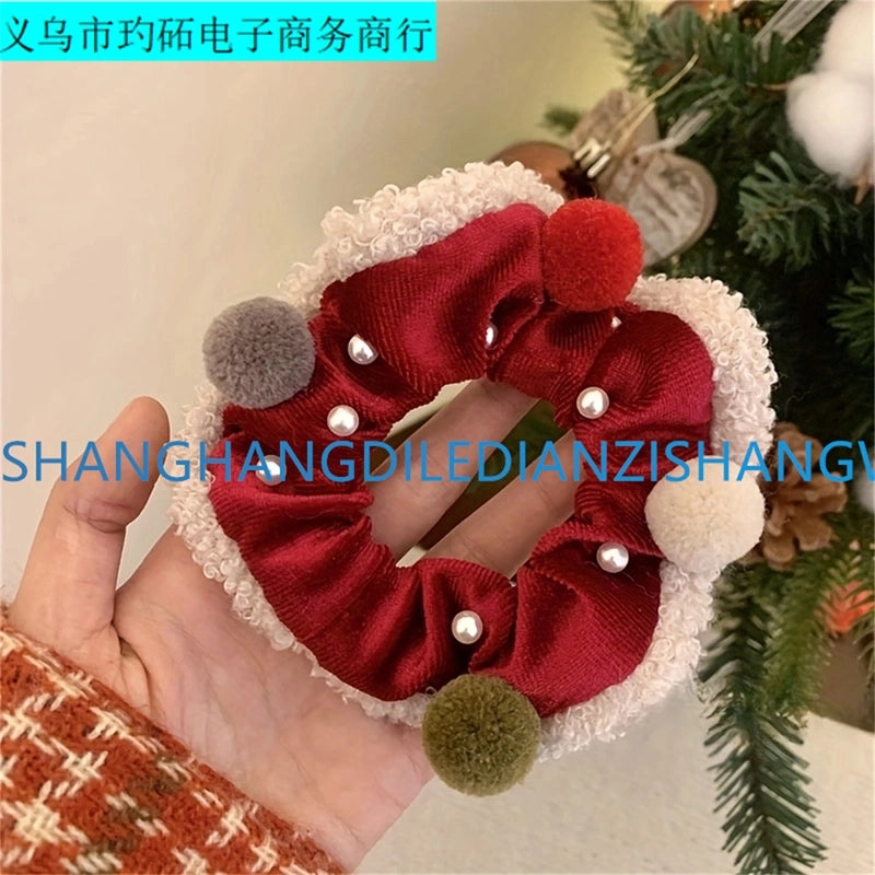 Christmas Minimalist Women's Christmas Tree Santa Claus Hair Tie