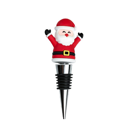 Christmas Cute Santa Claus Alloy Wine Stopper 1 Piece