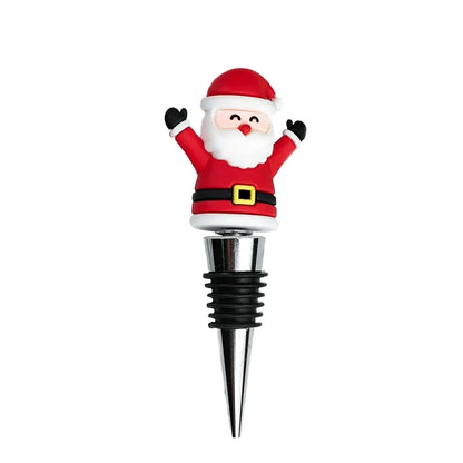 Christmas Cute Santa Claus Alloy Wine Stopper 1 Piece