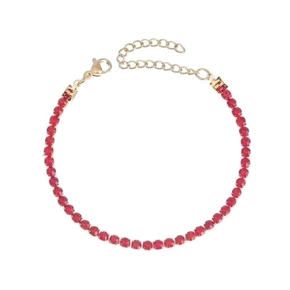 Modern Style Geometric Stainless Steel Handmade Inlay Artificial Gemstones Bracelets Necklace