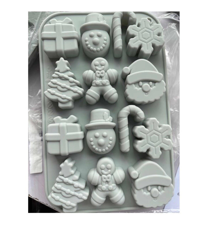 Christmas Cute Cartoon Silica Gel Kitchen Molds 1 Piece
