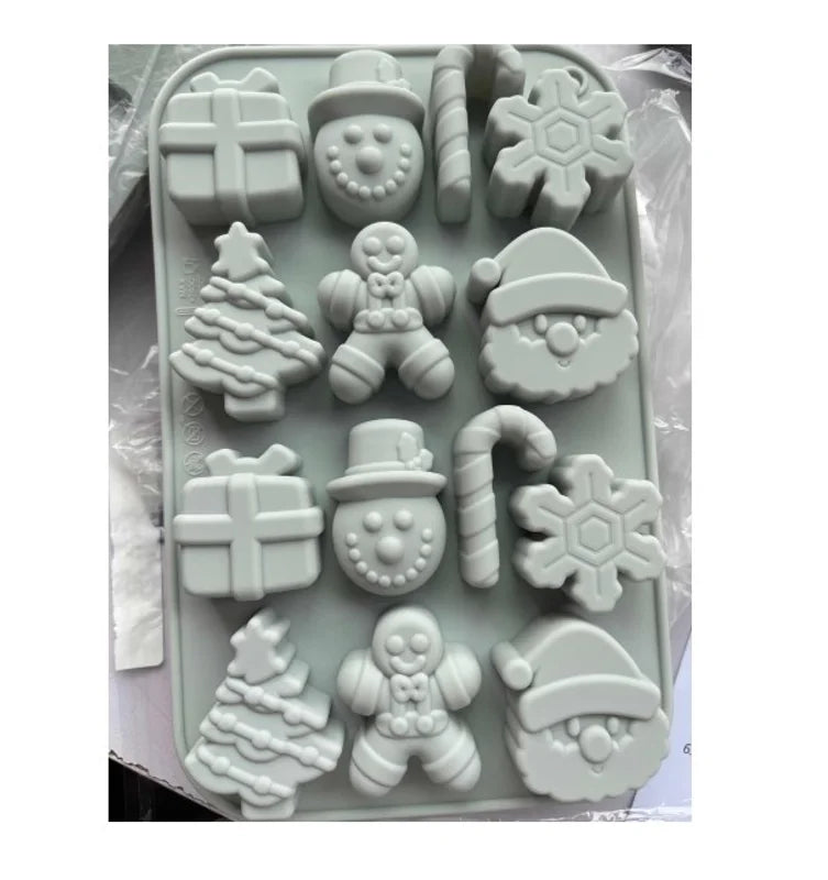 Christmas Cute Cartoon Silica Gel Kitchen Molds 1 Piece