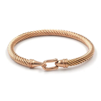 Minimalist Classic Style Geometric Stainless Steel Bangle In Bulk