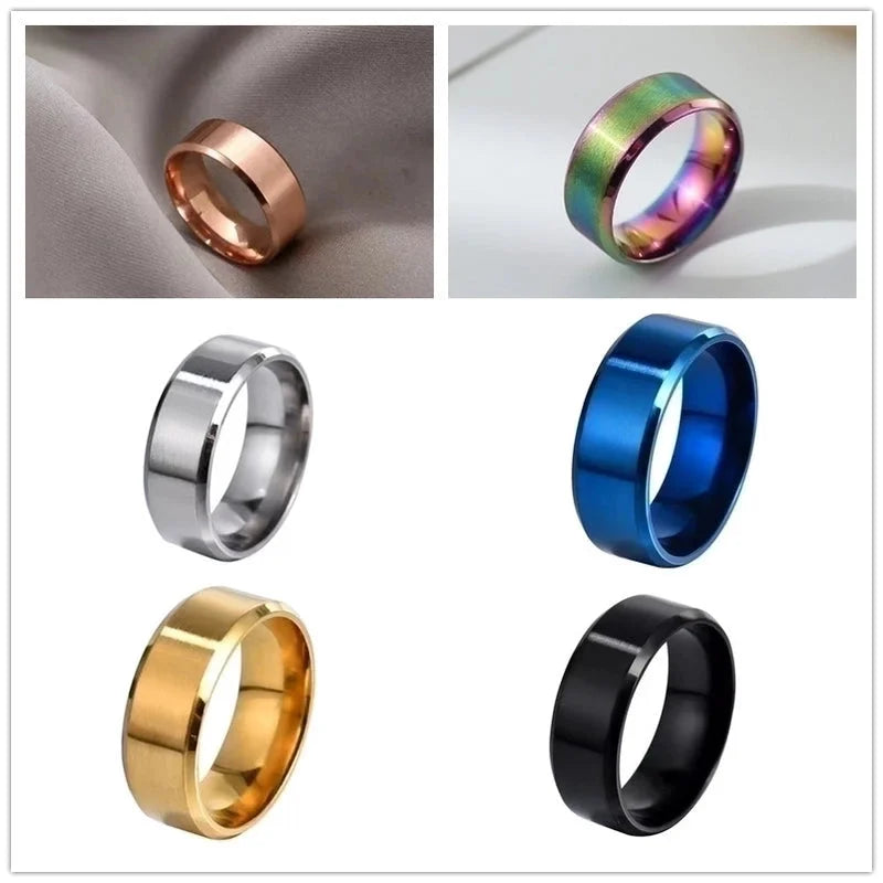 Minimalist Round Stainless Steel Rings