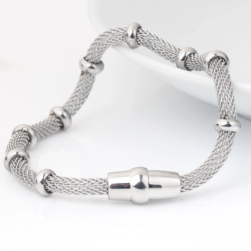 Basic Geometric Titanium Steel Plating Bracelets