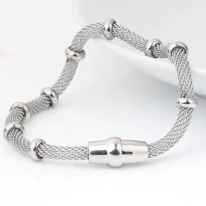 Basic Geometric Titanium Steel Plating Bracelets