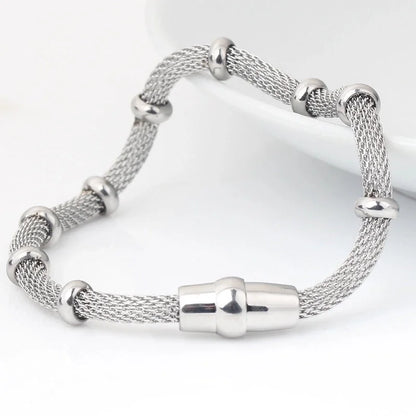 Basic Geometric Titanium Steel Plating Bracelets