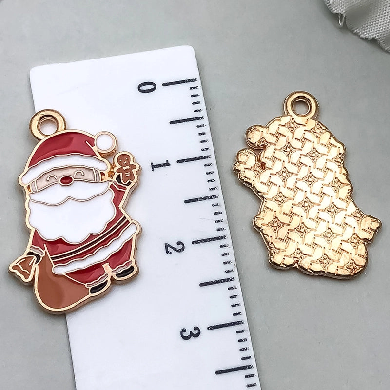 1 Piece 20 PCS/Package 16x23mm 17x22mm Alloy Christmas Tree Santa Claus Gingerbread Pendant Jewelry Accessories