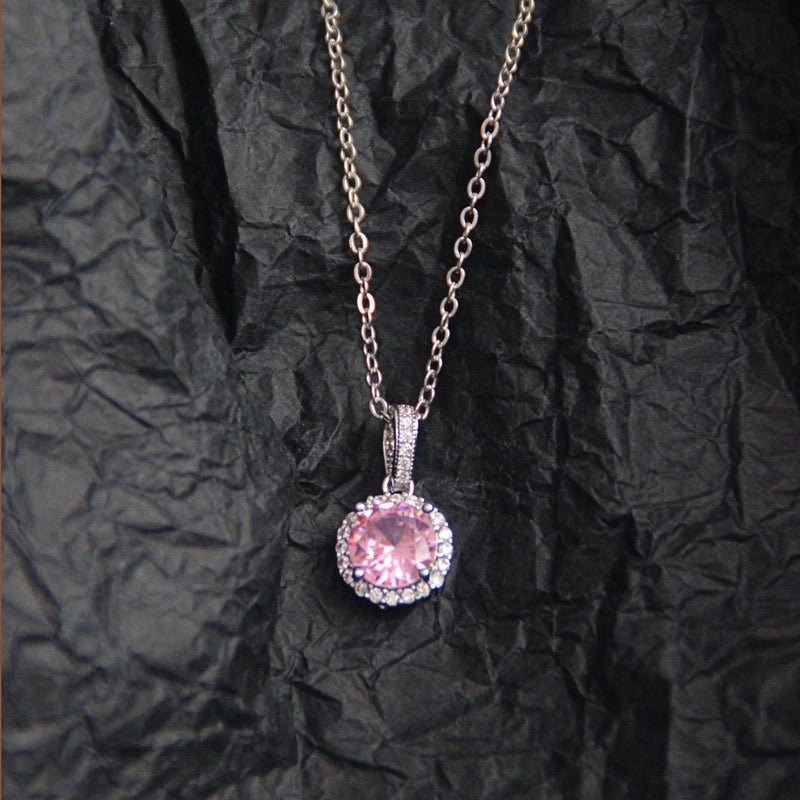 10 Pieces Casual Elegant Basic Moon Heart Shape Bow Knot Titanium Steel Copper Zircon Plating Inlay Pendant Necklace