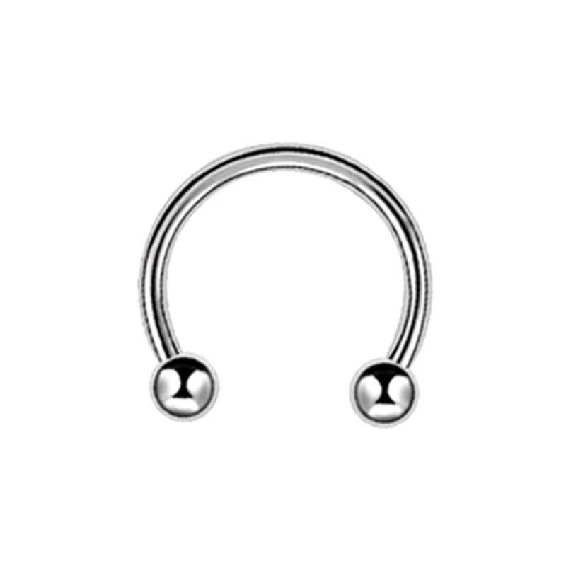 Classic Style Solid Color Stainless Steel Nose Ring In Bulk