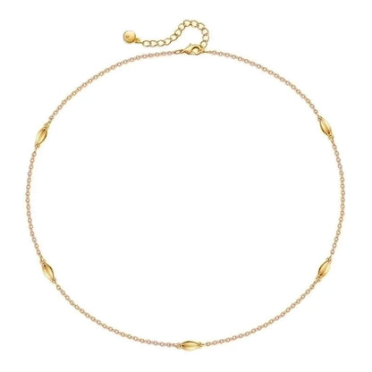Ig Style Minimalist Solid Color Copper Plating Chain 18k Gold Plated Necklace