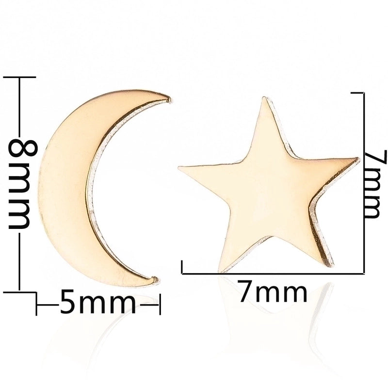 Minimalist Christmas Tree Heart Shape Elk Stainless Steel Plating Hollow Out Ear Studs 1 Pair