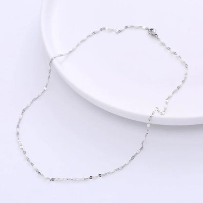 Casual Lips 304 Stainless Steel No Inlaid 18K Gold Plated Epoxy Chain Stainless Steel Necklaces