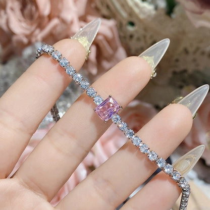 Copper Inlay Heart Shape Flower Bow Knot Zircon Bracelets