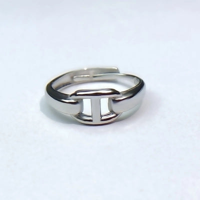 Minimalist Heart Shape Titanium Steel Open Rings