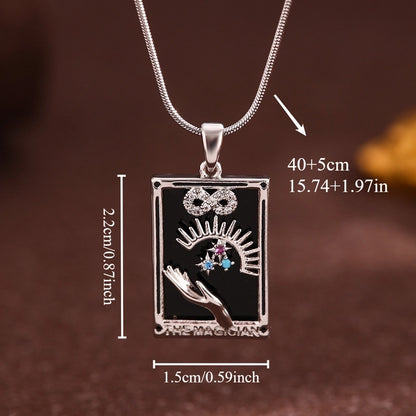 Vintage Style Minimalist Sun Moon Titanium Steel Copper Plating Pendant Necklace