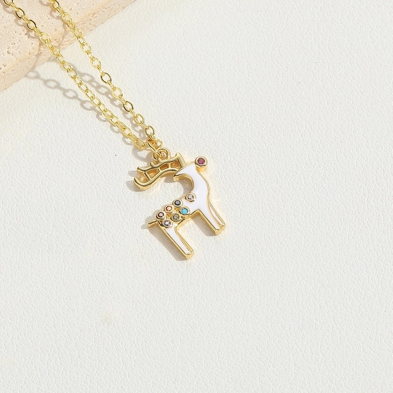 Minimalist Snowflake Elk Inlay Copper Necklaces