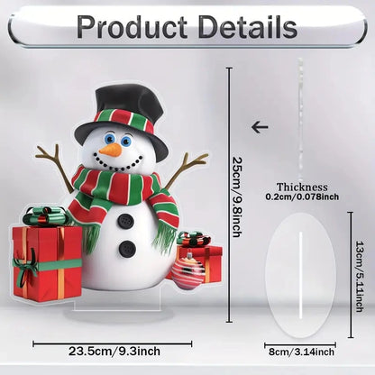 Christmas Minimalist Classic Style Christmas House Santa Claus Snowman Arylic Party Hanging Ornaments Decorations Table Decoration