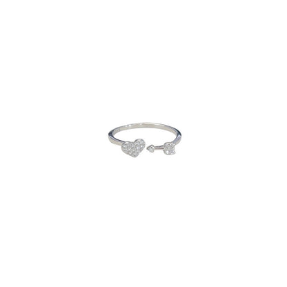 Minimalist Bow Knot Copper Inlay Zircon Rings
