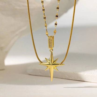 Modern Style Classic Style Devil's Eye Oval Heart Shape Titanium Steel Plating Stainless Steel Necklaces