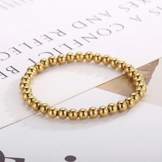 Casual Minimalist Geometric Stainless Steel 18K Gold Plated Bracelets In Bulk