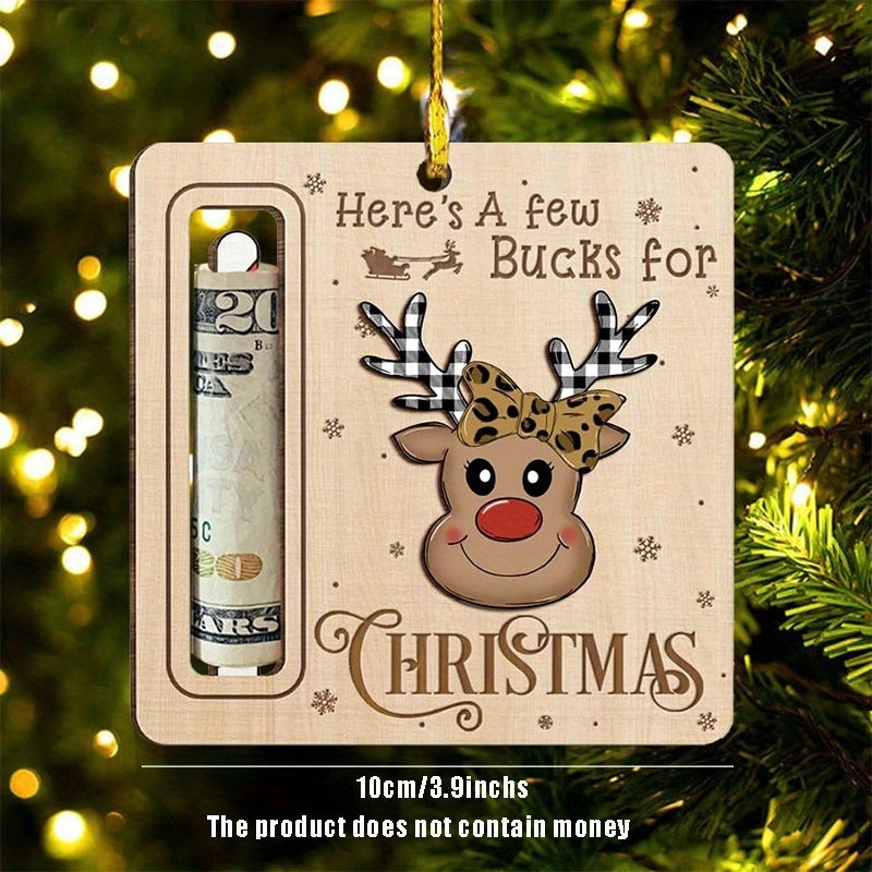 Christmas Cartoon Style Santa Claus Snowman Elk Wood Daily Festival Hanging Ornaments Decorations Hanging Ornaments