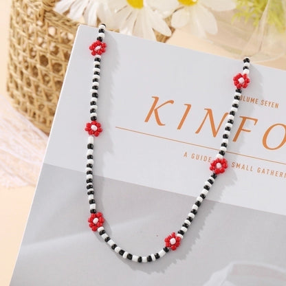 12 Pieces Minimalist Geometric Beaded Inlaid Pearls Women\'s Necklace