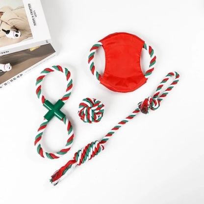 Cute Cotton Rope Christmas Infinite Twist Pet Toys