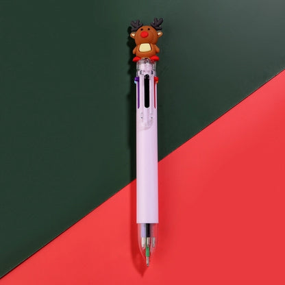 1 Piece Christmas Tree Santa Claus Learning Christmas Plastic Silica Gel Cute Ballpoint Pen