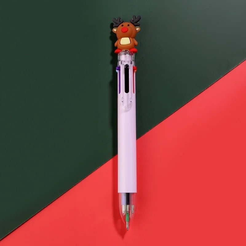 1 Piece Christmas Tree Santa Claus Learning Christmas Plastic Silica Gel Cute Ballpoint Pen