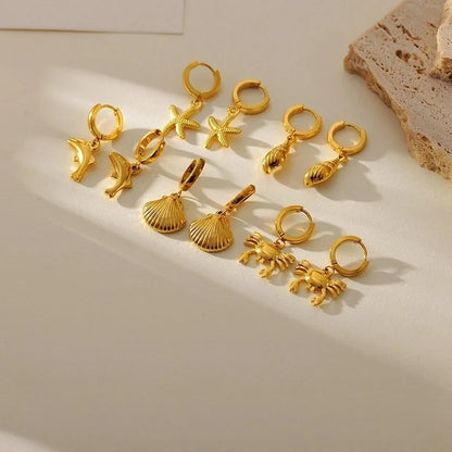 1 Pair Cute Luxurious Wedding Geometric 304 Stainless Steel 18K Gold Plated Stainless Steel Earrings