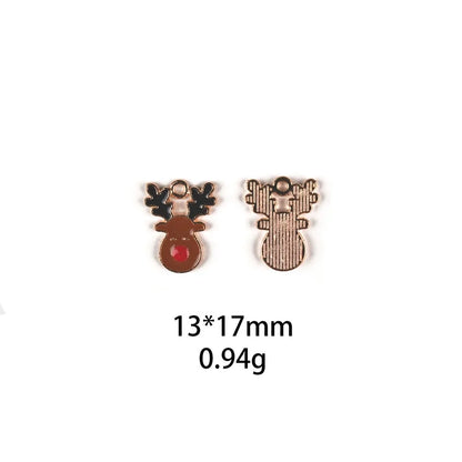 10 PCS/Package Zinc Alloy Christmas Tree Santa Claus Christmas Socks Pendant Jewelry Accessories