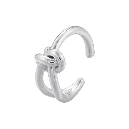 Casual Vintage Style Minimalist Irregular Water Droplets Copper 18k Gold Plated Open Rings In Bulk