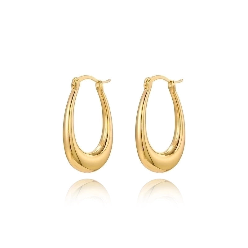 1 Pair Retro Lady U Shape Heart Shape Twist Plating Copper 18k Gold Plated Earrings