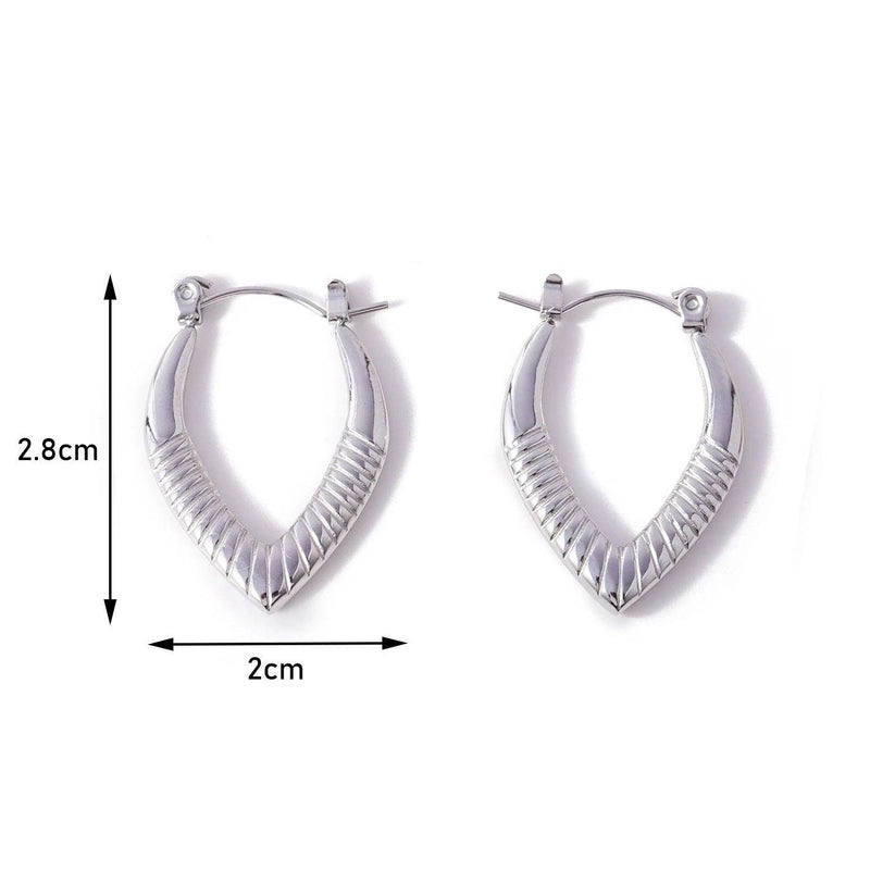 1 Pair Minimalist Geometric 304 Stainless Steel 18K Gold Plated Earrings