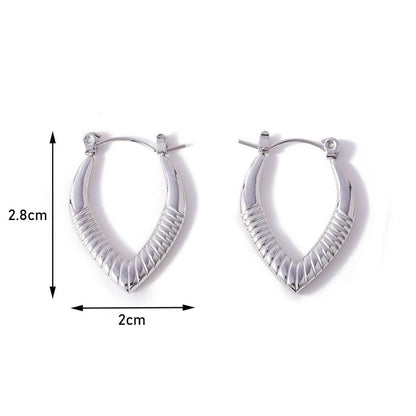 1 Pair Minimalist Geometric 304 Stainless Steel 18K Gold Plated Earrings