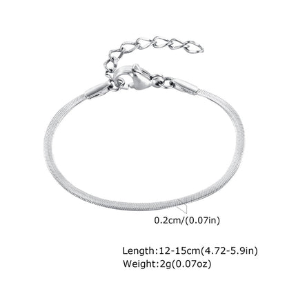 Sweet IG Style Solid Color 304 Stainless Steel 18K Gold Plated Bracelets Necklace