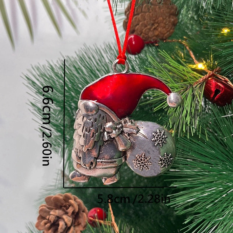 Christmas Minimalist Santa Claus Iron Casual Holiday Party Hanging Ornaments Decorations Hanging Ornaments