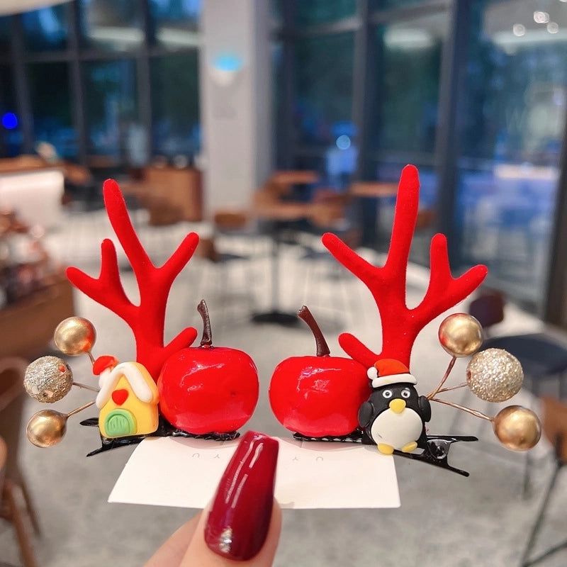 Christmas Cartoon Style Antlers Plastic Festival Costume Props