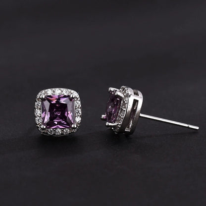 Candy Earrings National Tide Men\'s High Street Sugar Earrings Tide Men\'s Hip-hop Zircon Square Earrings