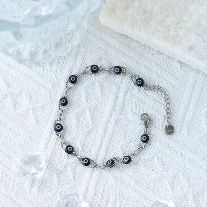 Casual Minimalist Devil's Eye 304 Stainless Steel Bracelets In Bulk