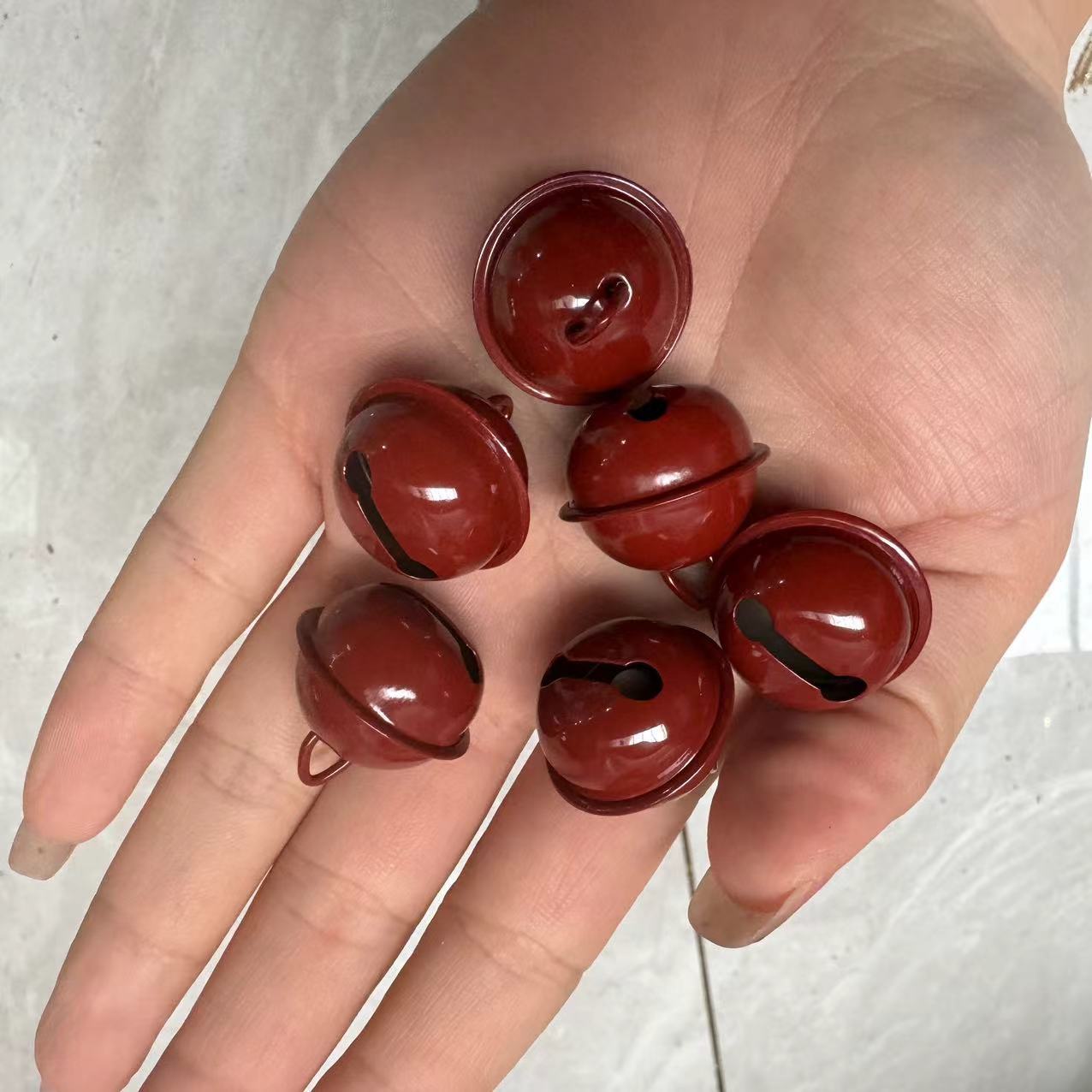 100 Pieces Fashion Bell Metal Iron Plating Christmas Women'S Keychain