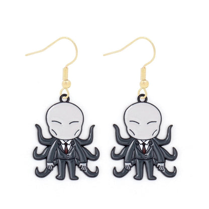 1 Pair Funny Cool Style Pumpkin Spider Web Ghost Enamel Zinc Alloy Drop Earrings