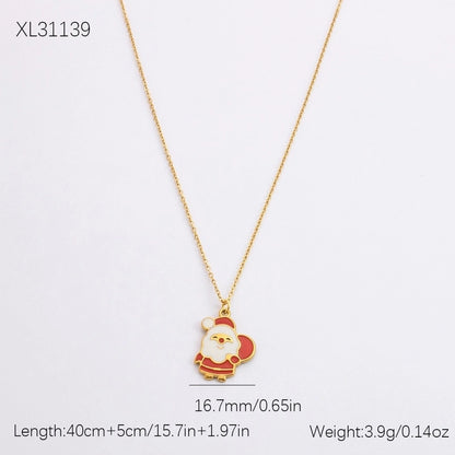 Cute Modern Style Christmas Tree Bow Knot Snowflake 304 Stainless Steel Plating Bracelets Earrings Necklace