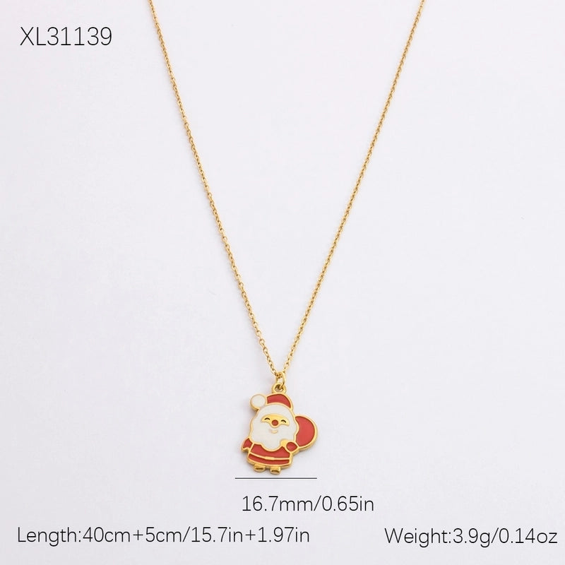 Cute Modern Style Christmas Tree Bow Knot Snowflake 304 Stainless Steel Plating Bracelets Earrings Necklace