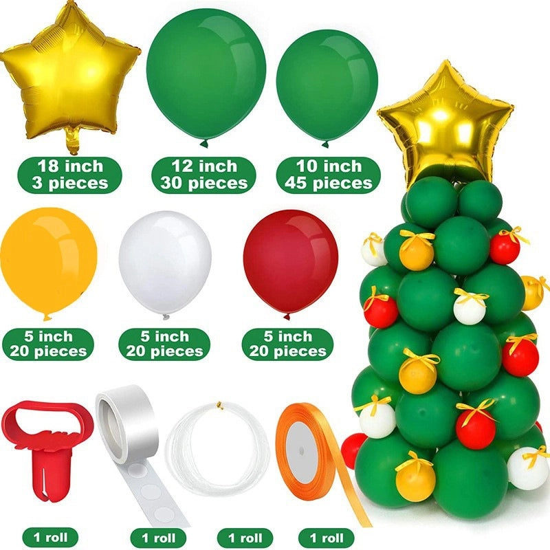 Christmas Casual Christmas Tree Star Emulsion Party Balloon Balloons