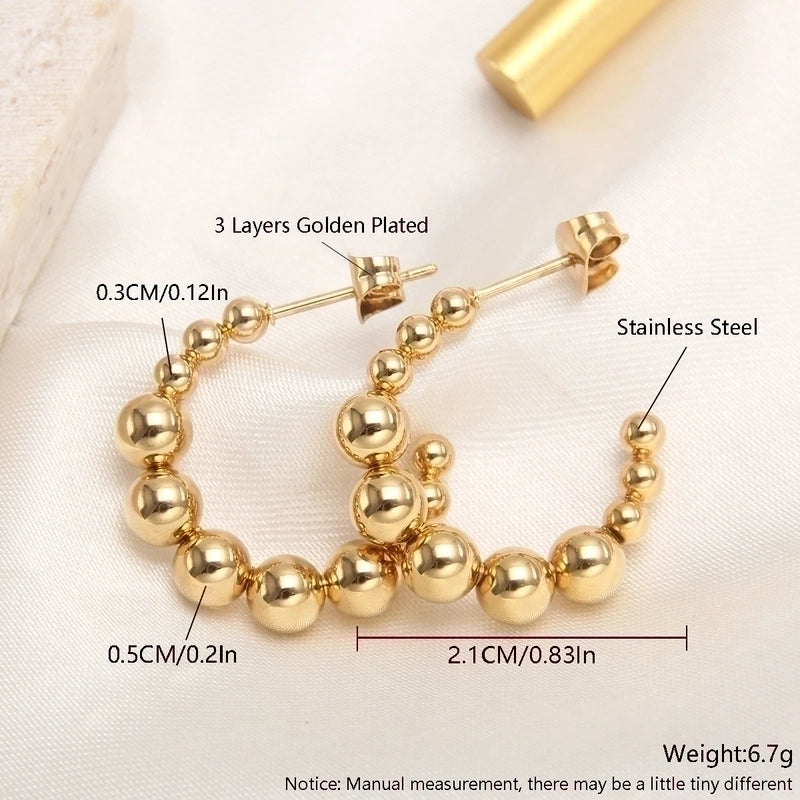 1 Pair Basic Minimalist Triangle Plating 304 Stainless Steel 18K Gold Plated Gold Plated Ear Studs