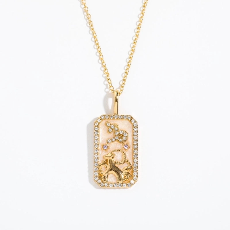 Copper Basic Modern Style Classic Style Plating Inlay Geometric Constellation Zircon Pendant Necklace