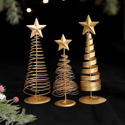 Christmas Elegant Lady Minimalist Christmas Tree Iron Holiday Daily Selfie Ornaments Decorations Table Decoration